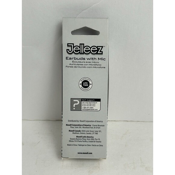 Maxell Soft Comfort Fit 191569 Jelleez Black Corded Earbuds Mic Microphone - Picture 2 of 2